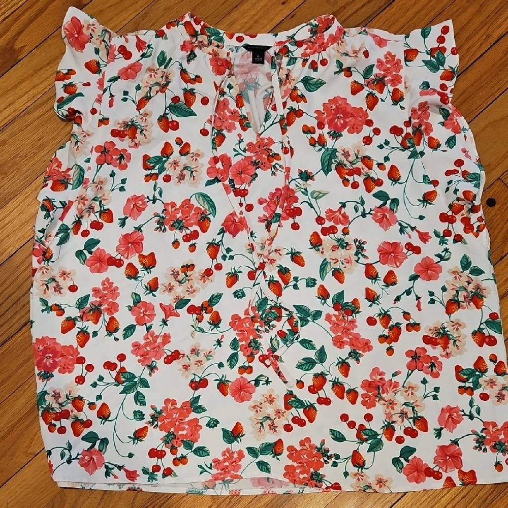 Ann Taylor Cherry Blossom Blouse